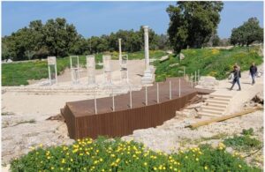 Ashkelon restoration project puts Roman basilica columns back in place